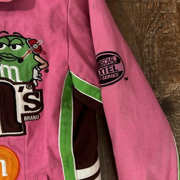JH Design M&M's Racing Jacket Kids Large Pink Good NASCAR Nextel Cup Series - Picture 8 of 12